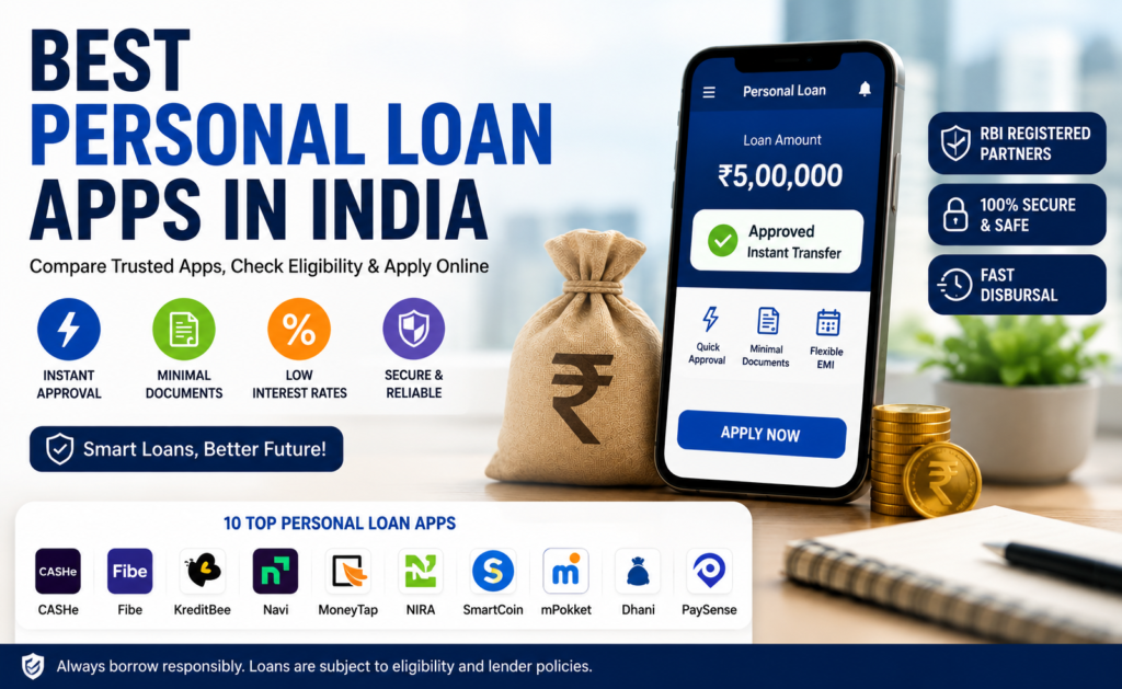 Best Personal Loan Apps in India (2026): Compare Trusted Apps and Apply Online Safely